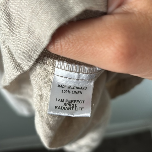 Flax 100% Linen Simple Dress in Natural NWT - Picture 6 of 6